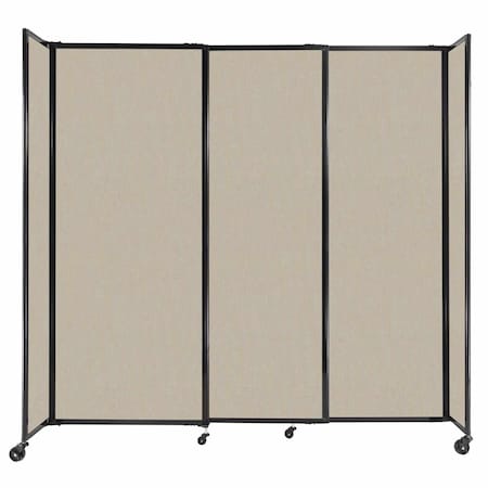 Versare StraightWall Sliding Portable Partition 7'2" x 6'10" Sand Fabric 1482318
